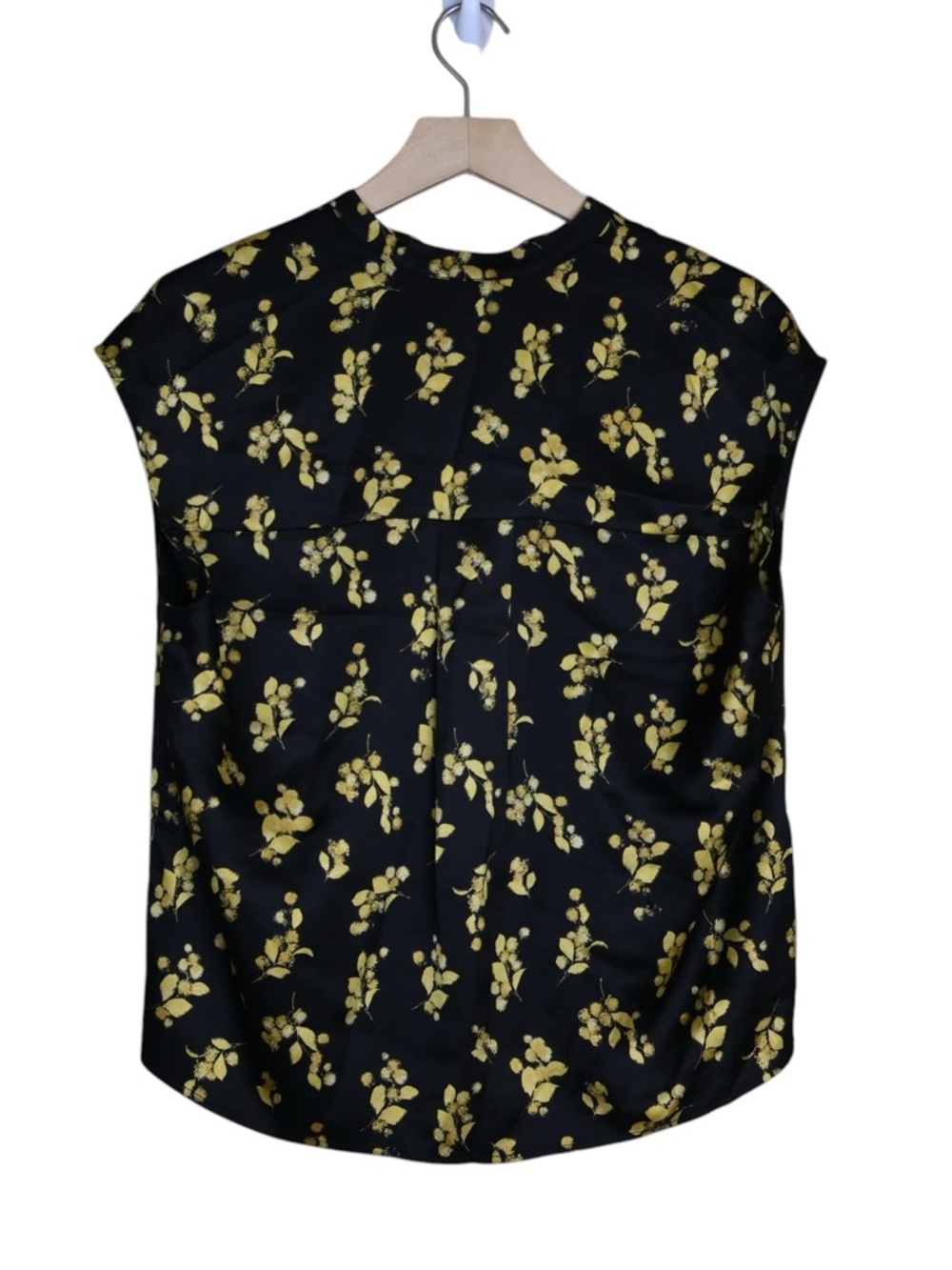 Vince Women's XS Dandelion Button Front Cap Sleeve Blouse - Picture 3 of 10